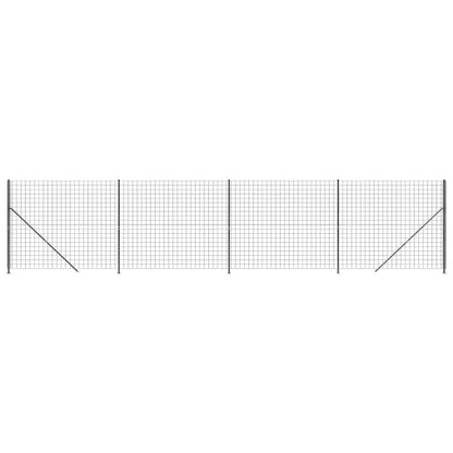 Wire Mesh Fence with Flange Anthracite 1.4x10 m
