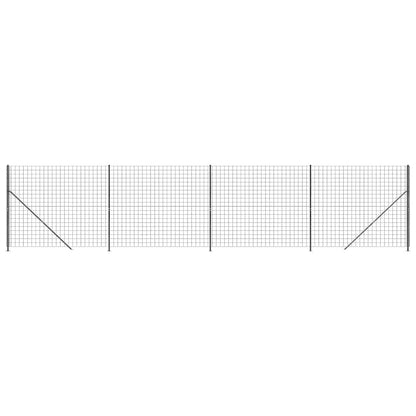 Wire Mesh Fence with Flange Anthracite 2x10 m
