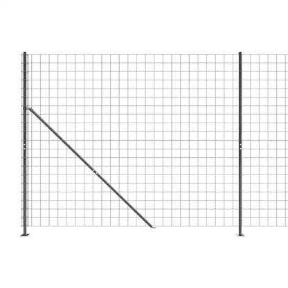 Wire Mesh Fence with Flange Anthracite 2x10 m