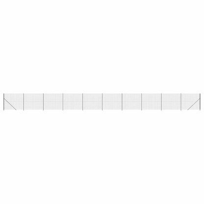 Wire Mesh Fence with Flange Anthracite 1.4x25 m