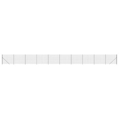 Wire Mesh Fence with Flange Anthracite 1.8x25 m