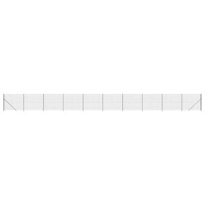 Wire Mesh Fence with Flange Anthracite 2x25 m