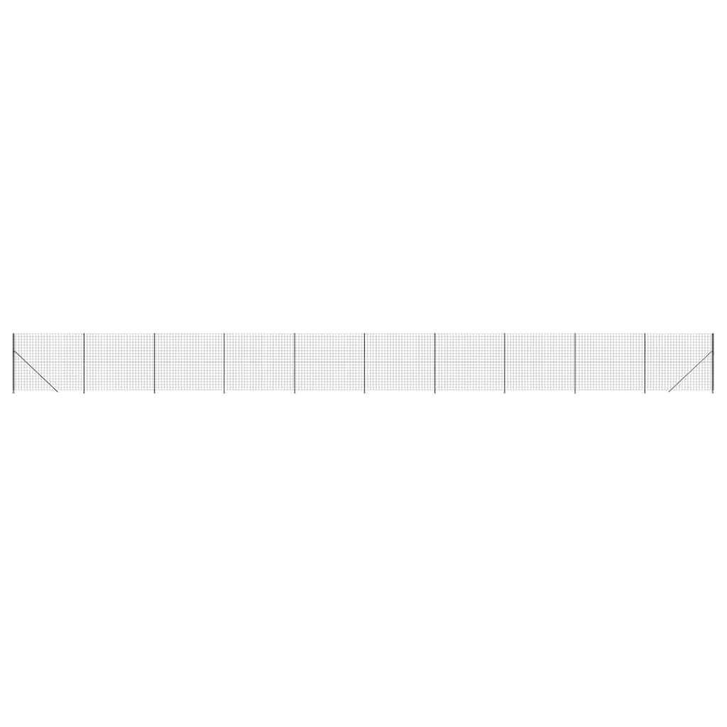 Wire Mesh Fence with flange Anthracite 2.2x25 m