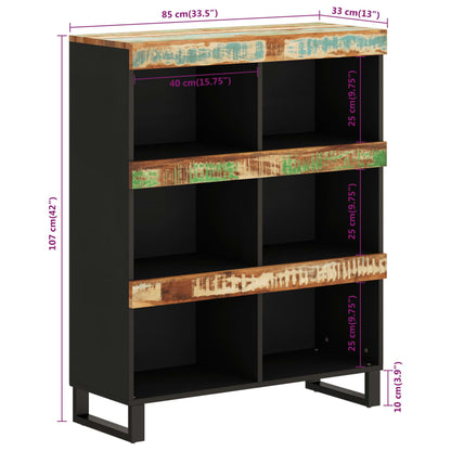 Side Cabinet 85x33x107 cm Solid Wood Reclaimed