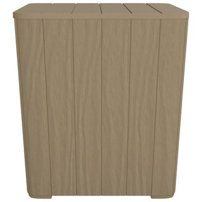 Garden Table with Removable Lid Light Brown Polypropylene