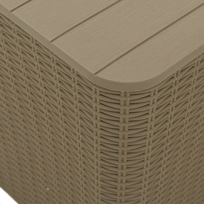 Garden Table with Removable Lid Light Brown Polypropylene
