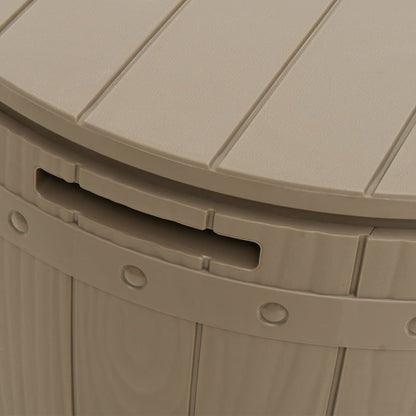 3-in-1 Garden Storage Box Light Brown Polypropylene