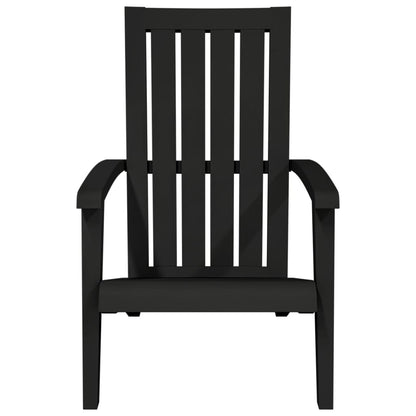 Garden Adirondack Chair Black Polypropylene