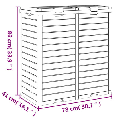 Outdoor Garbage Bin Black 78x41x86 cm Polypropylene