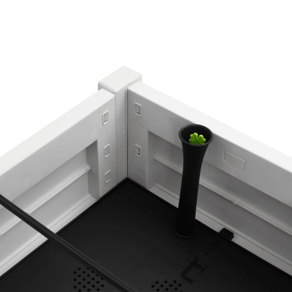 Garden Raised Bed White 110x45x79 cm Polypropylene