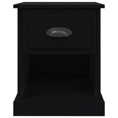 Bedside Cabinet Black 39x39x47.5 cm Engineered Wood