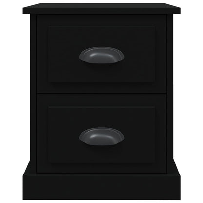 Bedside Cabinet Black 39x39x47.5 cm Engineered Wood