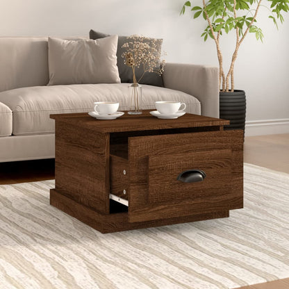Coffee Table Brown Oak 50x50x35 cm Engineered Wood