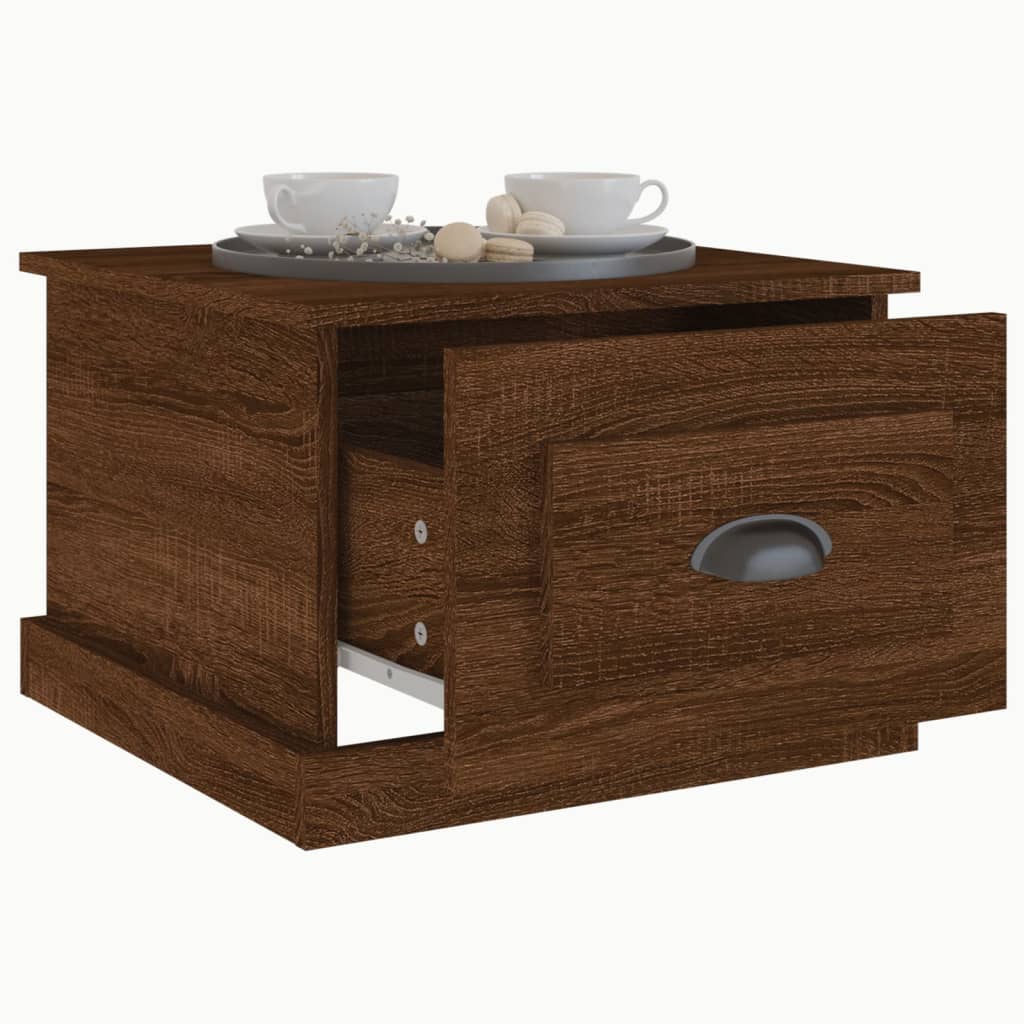 Coffee Table Brown Oak 50x50x35 cm Engineered Wood