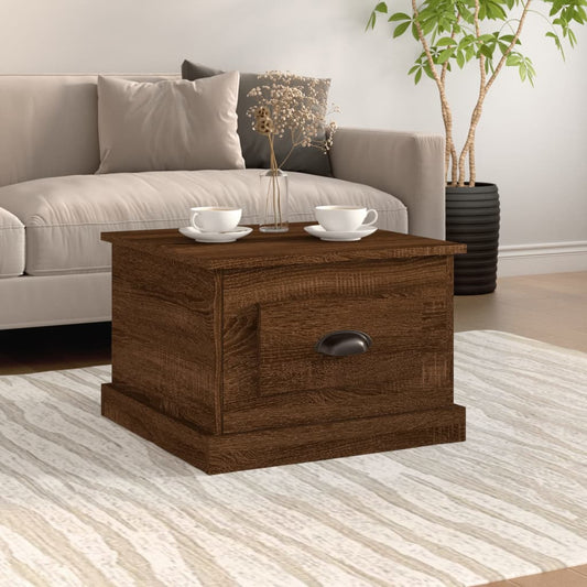 Coffee Table Brown Oak 50x50x35 cm Engineered Wood