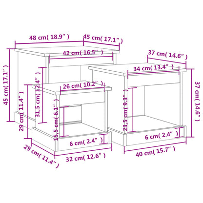 Coffee Tables 3 pcs Sonoma Oak Engineered Wood