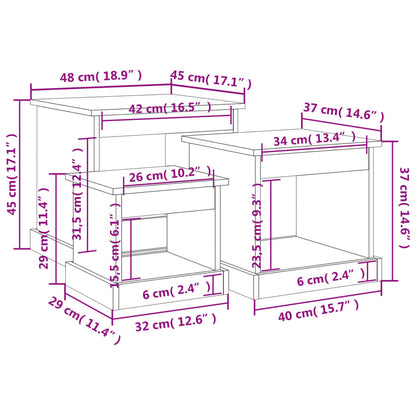 Coffee Tables 3 pcs Grey Sonoma Engineered Wood