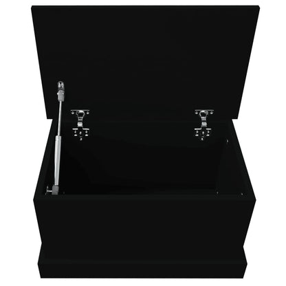 Storage Box Black 50x30x28 cm Engineered Wood