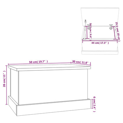 Storage Box Grey Sonoma 50x30x28 cm Engineered Wood