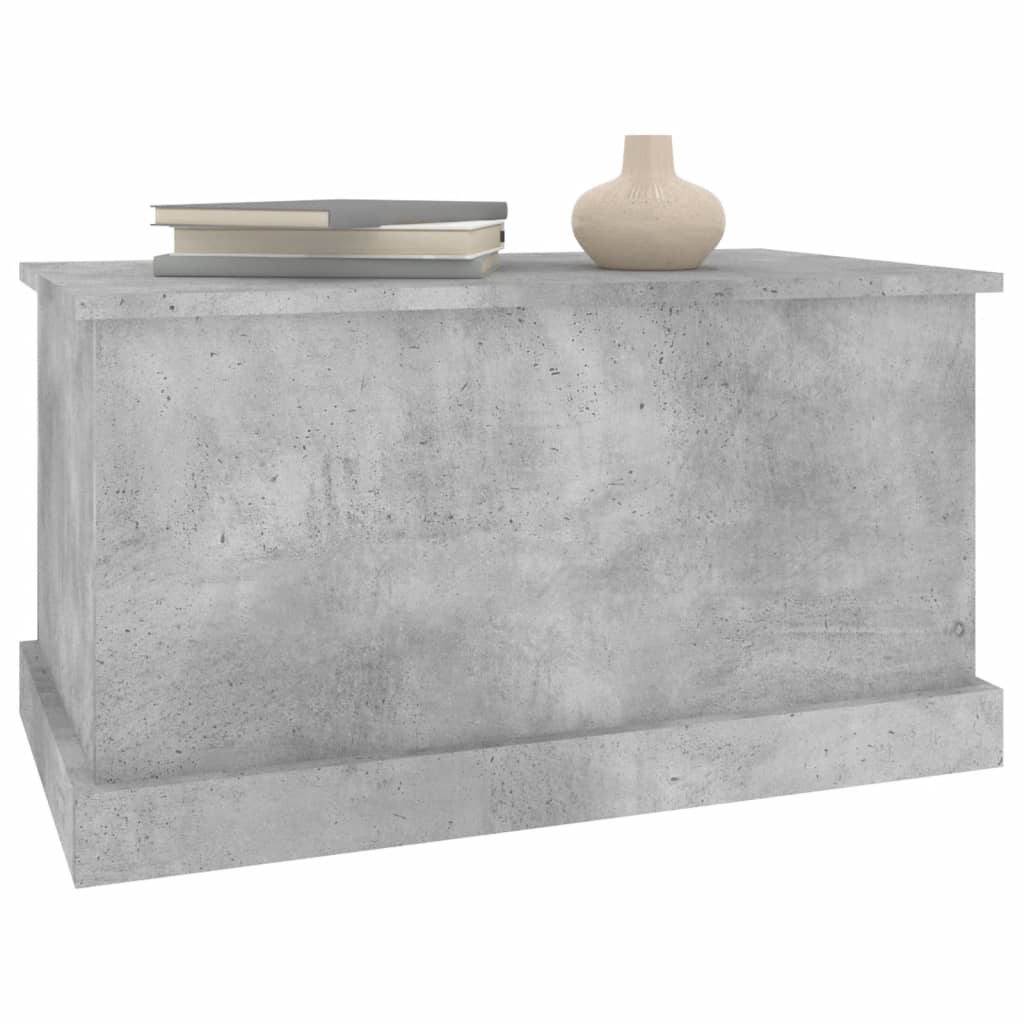Storage Box Concrete Grey 70x40x38 cm Engineered Wood