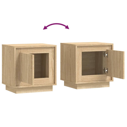 Bedside Cabinet Sonoma Oak 44x35x45 cm Engineered Wood