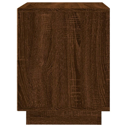 Bedside Cabinet Brown Oak 44x35x45 cm Engineered Wood