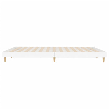 Bed Frame without Mattress White 200x200 cm Engineered Wood