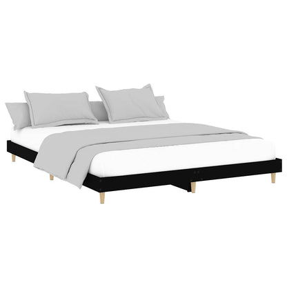 Bed Frame without Mattress Black 120x200 cm Engineered Wood