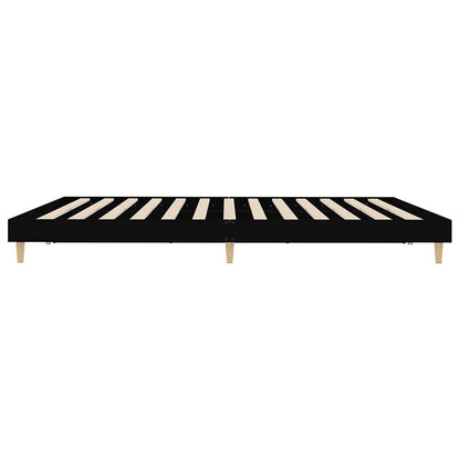 Bed Frame without Mattress Black 120x200 cm Engineered Wood