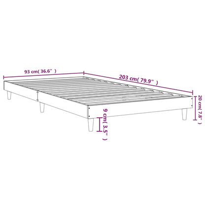 Bed Frame without Mattress Smoked Oak 90x200 cm Engineered Wood