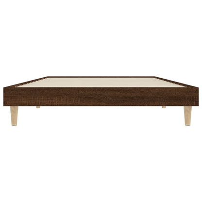 Bed Frame without Mattress Brown Oak 90x200 cm Engineered Wood