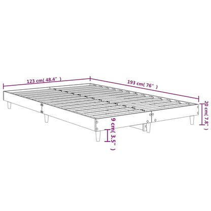 Bed Frame without Mattress Black 120x190 cm Small Double Engineered Wood