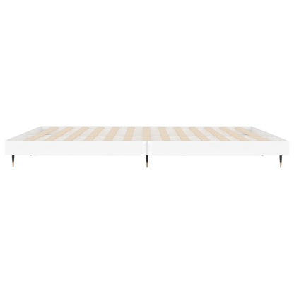Bed Frame without Mattress White 140x200 cm Engineered Wood