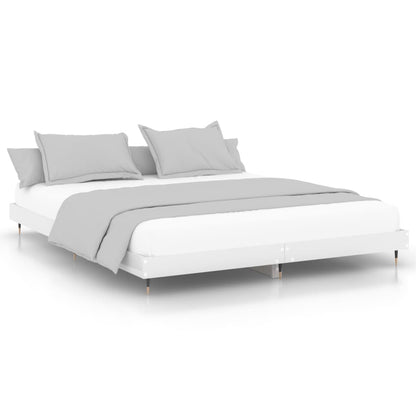 Bed Frame without Mattress High Gloss White 120x200 cm