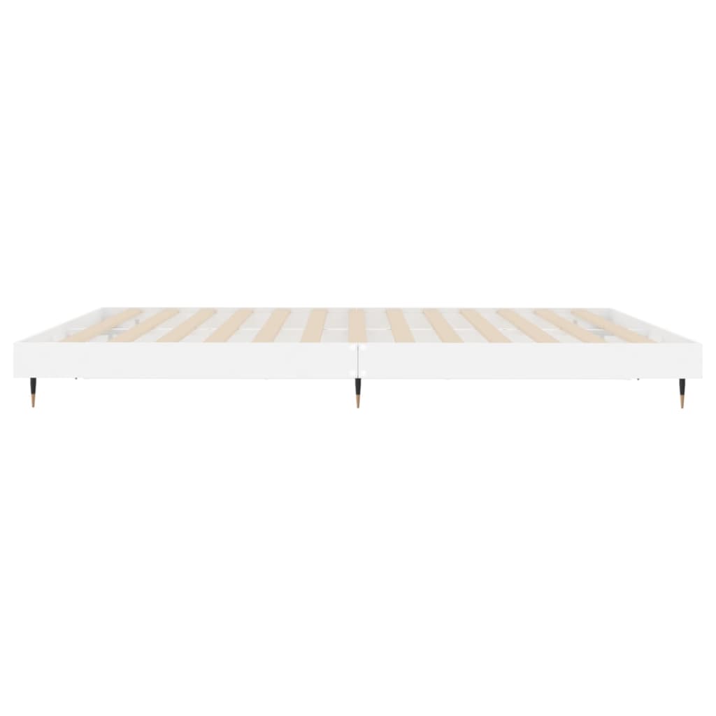 Bed Frame without Mattress High Gloss White 120x200 cm