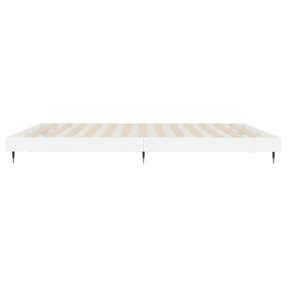 Bed Frame without Mattress High Gloss White 120x200 cm