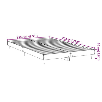 Bed Frame without Mattress High Gloss White 120x200 cm