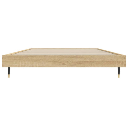 Bed Frame without Mattress Sonoma Oak 100x200 cm Engineered Wood