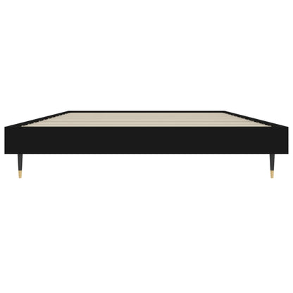 Bed Frame without Mattress Black 90x200 cm Engineered Wood