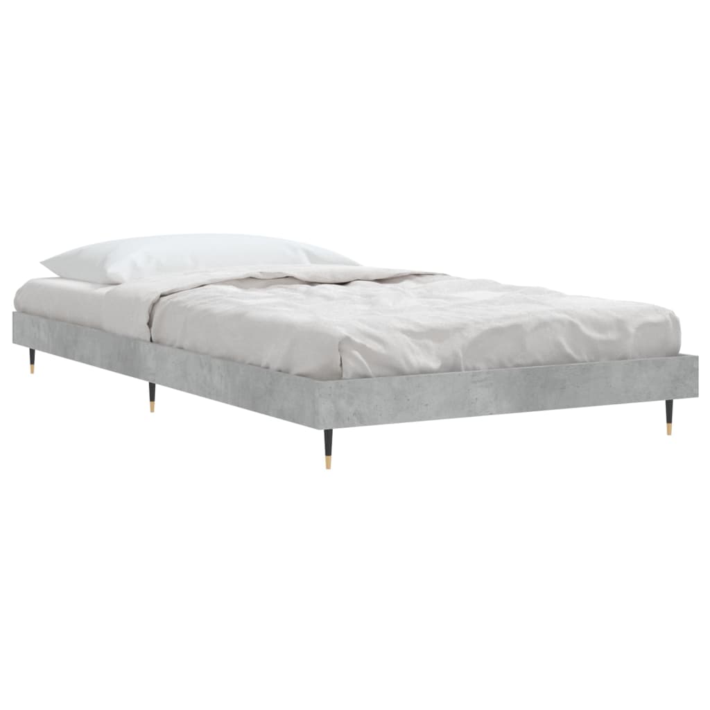 Bed Frame without Mattress Concrete Grey 90x200 cm