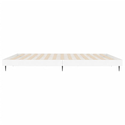 Bed Frame without Mattress White 200x200 cm Engineered Wood