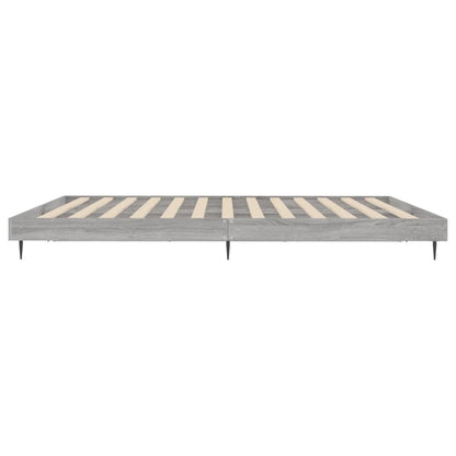 Bed Frame without Mattress Grey Sonoma 180x200 cm Super King Engineered Wood
