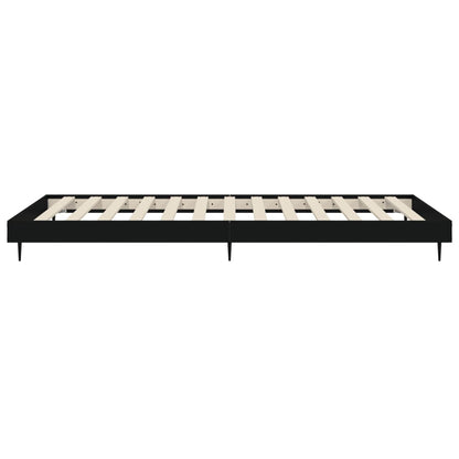 Bed Frame without Mattress Black 90x200 cm Engineered Wood