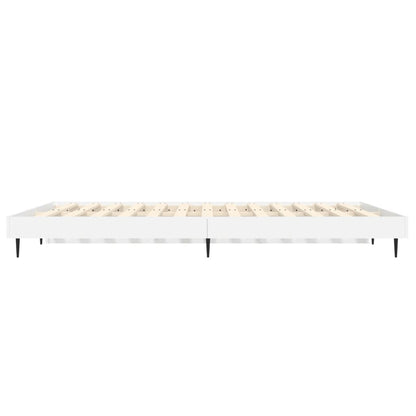 Bed Frame without Mattress White 140x190 cm Engineered Wood