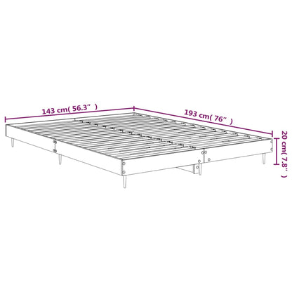 Bed Frame without Mattress White 140x190 cm Engineered Wood