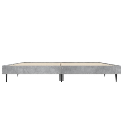 Bed Frame without Mattress Concrete Grey 135x190 cm Double
