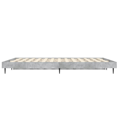 Bed Frame without Mattress Concrete Grey 135x190 cm Double