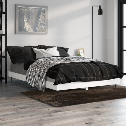 Bed Frame without Mattress White 120x190 cm Small Double Engineered Wood