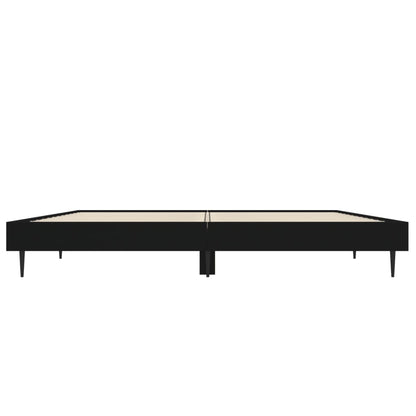 Bed Frame without Mattress Black 120x190 cm Small Double Engineered Wood