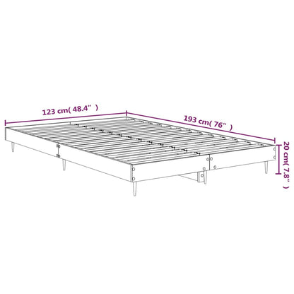 Bed Frame without Mattress Black 120x190 cm Small Double Engineered Wood